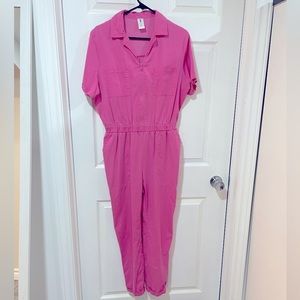 Smash + Tess Kimi coveralls Birds Papaya